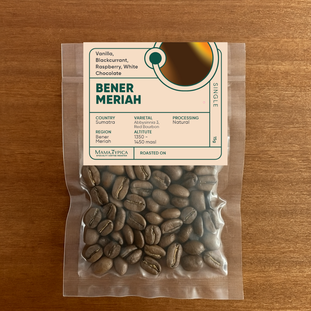 Indonesia, Bener Meriah Classic Single Serve Filter Bean (15g) - Mama Typica Specialty Coffee Roaster