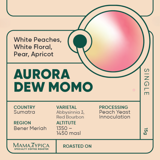 Indonesia, Aurora Dew "Momo" Single Serve Filter Bean (15g) - Mama Typica Specialty Coffee Roaster