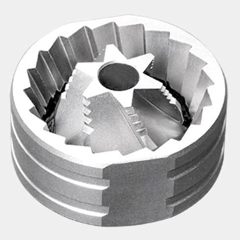 Metal gear or sprocket on a white background