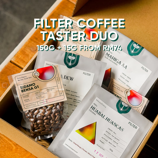 Filter Coffee Taster Duo (150g + FREE 15g) - Mama Typica (Filter Coffee) Arabica Coffee Biji Kopi 咖啡 காபி